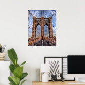 Brooklyn Bridge, New York Poster (Thuiskantoor)