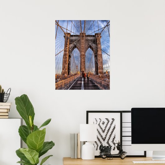Brooklyn Bridge, New York Poster (Thuiskantoor)