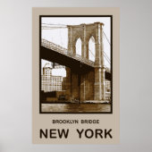 Brooklyn Bridge New York Poster (Voorkant)