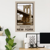 Brooklyn Bridge New York Poster (Thuiskantoor)