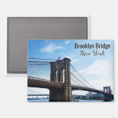 Brooklyn Bridge New York Souvenir Magneet (Voorkant / Achterkant)