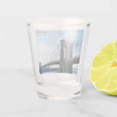 Brooklyn Bridge New York Souvenir Shot Glas (Achterkant)