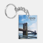 Brooklyn Bridge New York Souvenir Sleutelhanger (Voorkant Links)