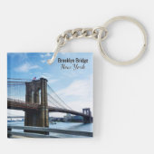 Brooklyn Bridge New York Souvenir Sleutelhanger (Achterkant)