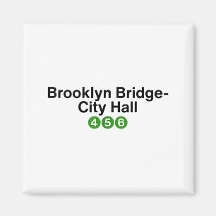 Brooklyn Bridge New York Subway Station Borden, Ny Magneet