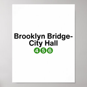 Brooklyn Bridge New York Subway Station Borden, Ny Poster