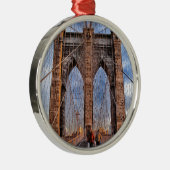 Brooklyn Bridge New York USA Metalen Ornament (Rechts)