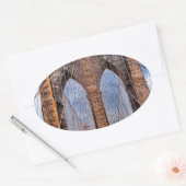 Brooklyn Bridge New York USA Ovale Sticker (Envelop)