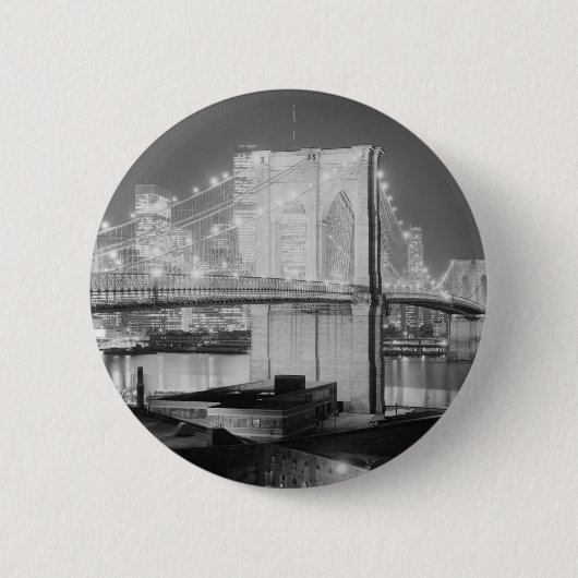 Brooklyn Bridge New York USA Ronde Button 5,7 Cm (Voorkant)
