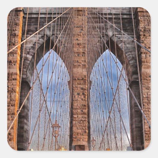 Brooklyn Bridge New York USA Vierkante Sticker (Voorkant)