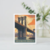 Brooklyn Bridge New York Verenigde Staten Beroemde Briefkaart (Staand voorkant)