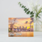 Brooklyn Bridge, New York, Verenigde Staten Briefkaart (Staand voorkant)