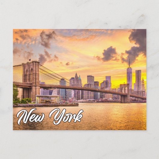 Brooklyn Bridge, New York, Verenigde Staten Briefkaart (Voorkant)