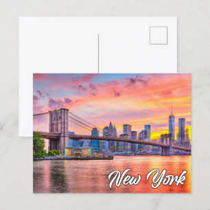 Brooklyn Bridge, New York, Verenigde Staten Briefkaart
