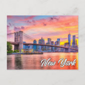 Brooklyn Bridge, New York, Verenigde Staten Briefkaart (Voorkant)