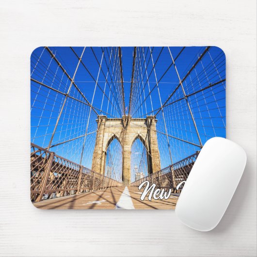 Brooklyn Bridge, New York, Verenigde Staten Muismat (Met muis)
