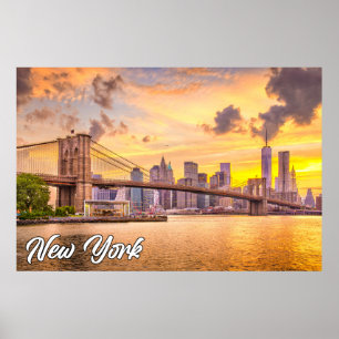 Brooklyn Bridge, New York, Verenigde Staten Poster