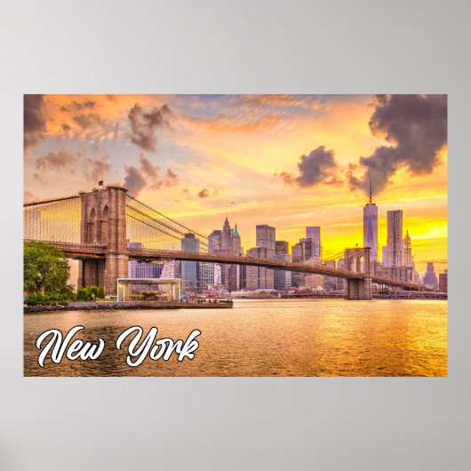 Brooklyn Bridge, New York, Verenigde Staten Poster (Voorkant)