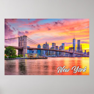 Brooklyn Bridge, New York, Verenigde Staten Poster