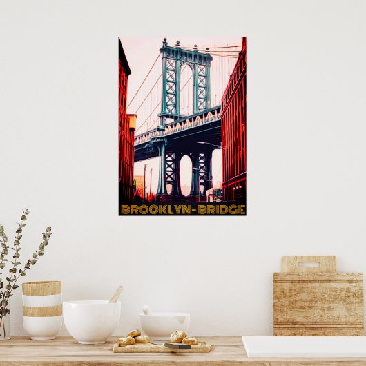 Brooklyn Bridge Newyork Poster (Keuken)