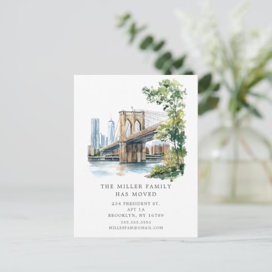 Brooklyn Bridge Nieuw adres aankondiging (Staand voorkant)