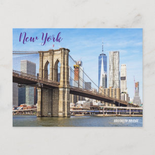 Brooklyn Bridge Nieuwe York Reis Briefkaart
