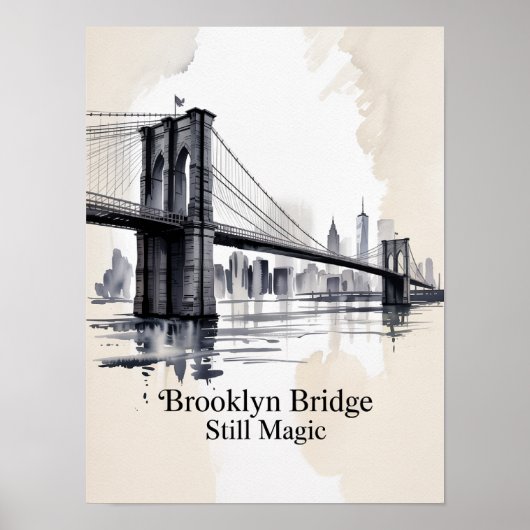 Brooklyn Bridge Nog Steeds Magie Inkt Poster (Voorkant)