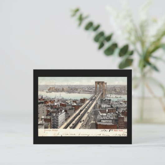 Brooklyn Bridge NY 1907  Briefkaart (Staand voorkant)