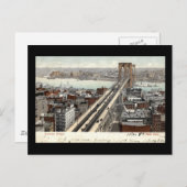 Brooklyn Bridge NY 1907  Briefkaart (Voorkant / Achterkant)