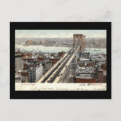 Brooklyn Bridge NY 1907  Briefkaart (Voorkant)