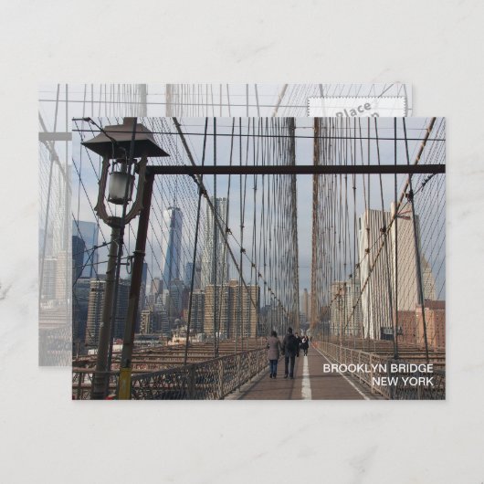Brooklyn Bridge - NY New York nr 2 Briefkaart (Voorkant / Achterkant)
