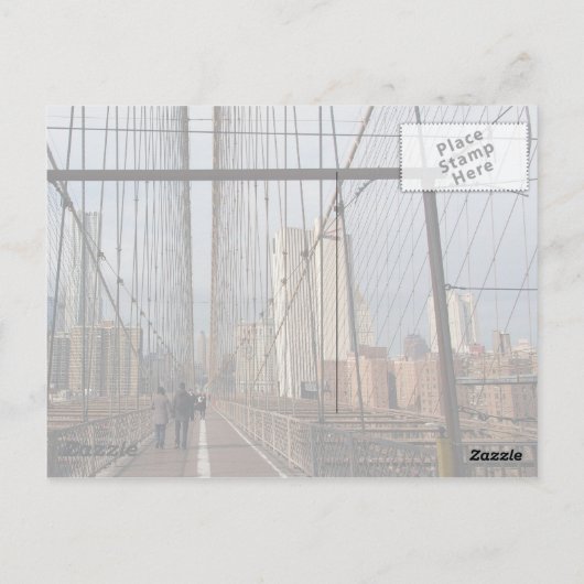 Brooklyn Bridge - NY New York nr 2 Briefkaart (Achterkant)