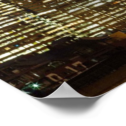 Brooklyn Bridge NY Stadssilhouet  Poster (Hoek)