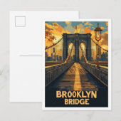 Brooklyn Bridge NY Verenigde Staten  Illustratie R Briefkaart
