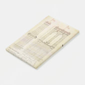 Brooklyn Bridge NYC-architectuurblauwdruk vintage Post-it® Notes (Schuin)