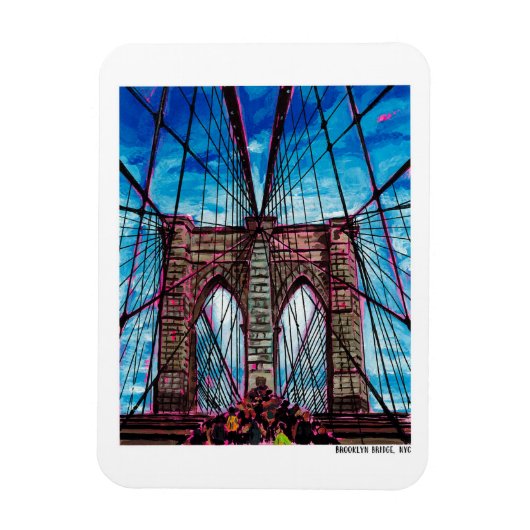 Brooklyn Bridge, NYC magneet (Verticaal)
