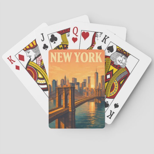 Brooklyn Bridge NYC Reis New York Kaarten (Achterkant)