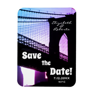 Brooklyn Bridge NYC Save the Date Magneet