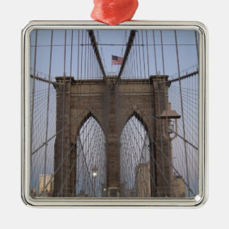 Brooklyn Bridge NYC Sun-opkomst op kerstavond Metalen Ornament