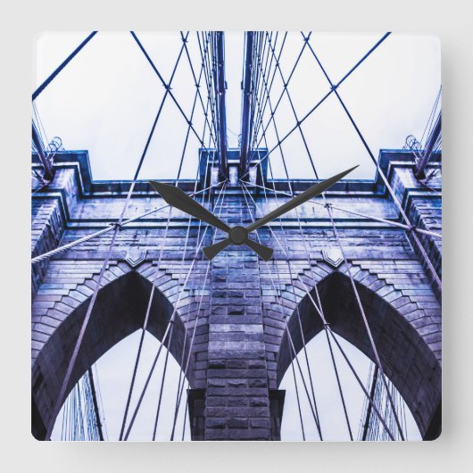 Brooklyn Bridge-ontwerp Vierkante Klok (Voorkant)