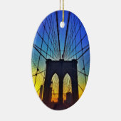 Brooklyn Bridge op Sunset Keramisch Ornament (Rechts)