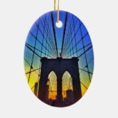 Brooklyn Bridge op Sunset Keramisch Ornament (Achterkant)
