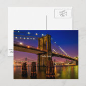 Brooklyn Bridge op Twilight Briefkaart (Voorkant / Achterkant)