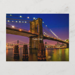 Brooklyn Bridge op Twilight Briefkaart
