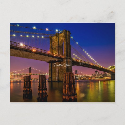 Brooklyn Bridge op Twilight Briefkaart (Voorkant)
