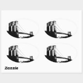  Brooklyn Bridge Ovale Sticker (Vel)