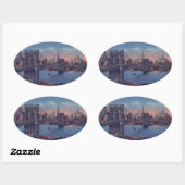 Brooklyn Bridge Ovale Sticker (Vel)
