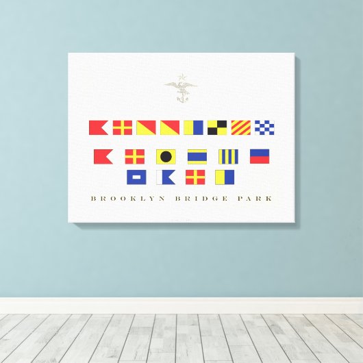Brooklyn Bridge Park Canvas Afdruk (Insitu (Houten vloer))