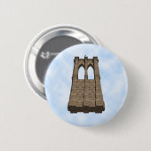 Brooklyn Bridge Pijler: 3D Model: Knop / Speld Ronde Button 5,7 Cm (Voorkant /achterkant)