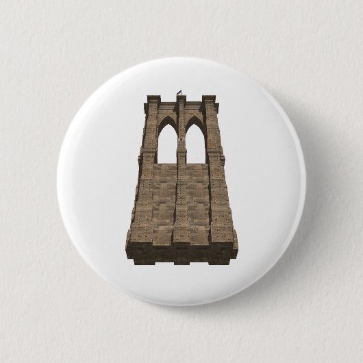 Brooklyn Bridge Pijler: 3D Model: Ronde Button 5,7 Cm (Voorkant)